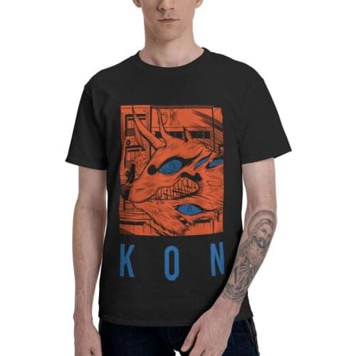 Kon Chainsaw Man Tshirts Men Streetwear Tee Tops Cotton T Shirt Short Sleeve Japanese Anime Manga Denji T-shirt Gift Clothing