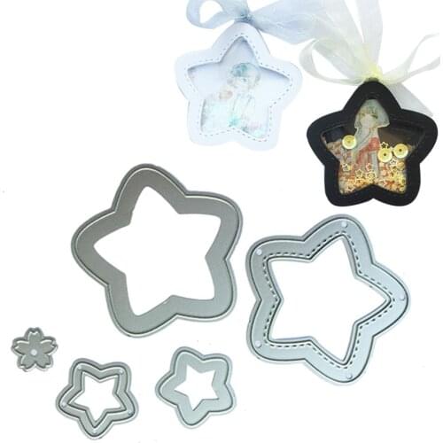 DIY Metal Cutting Dies Star Shake Card Carbon Steel Cutting Dies Stencils For Scrapbooking Paper Cards Embossing Craft