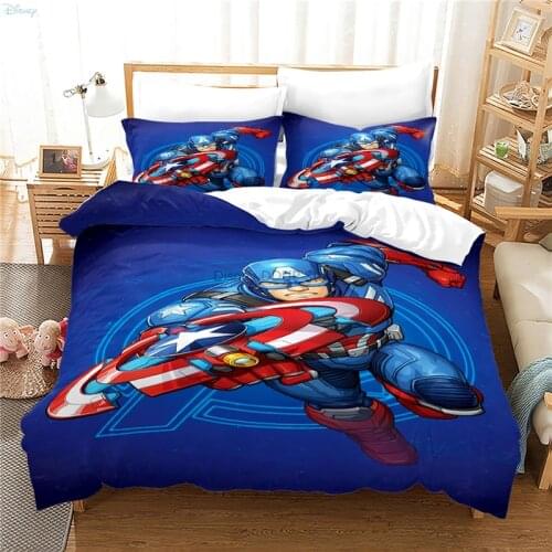 The Avengers Spider Man Iron Man Captain America Fighter Armor Duvet Cover Sets Pillowcase Home Textile Marvel 3d Bedding Sets