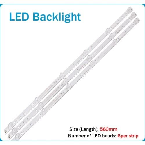 New 15 PCS/lot 6LED 560mm LED backlight strip for SVJ320AG2 130307 32D2000 SVJ320AK3 SVJ320AL1