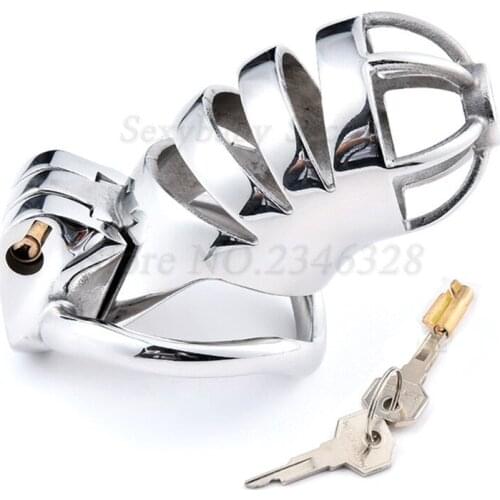 New 316L Stainless Steel Male Chastity Device,Cock Cage,Penis Lock,Cock Rings,Penis Rings,Chastity Belt,Sex Product For Man