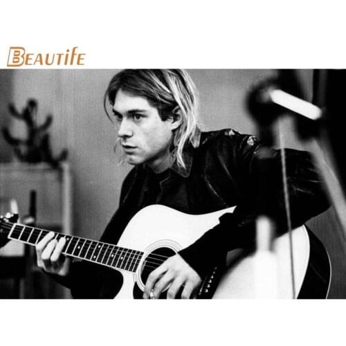 New Arrival kurt cobain Poster Cloth Silk Poster Home Decoration Wall Art Fabric Poster Print 30x45cm, 40X60cm.50X75cm,60X90cm
