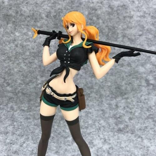 One Piece Figures Flag Diamond Ship Nami Model 23.5cm PVC Boxed Toys