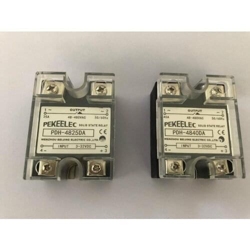 10pcs Single Phase Solid State Relay SSR40DA SSR25DA DC To AC 3-32VDC Input 24-380VAC Output solid state relay