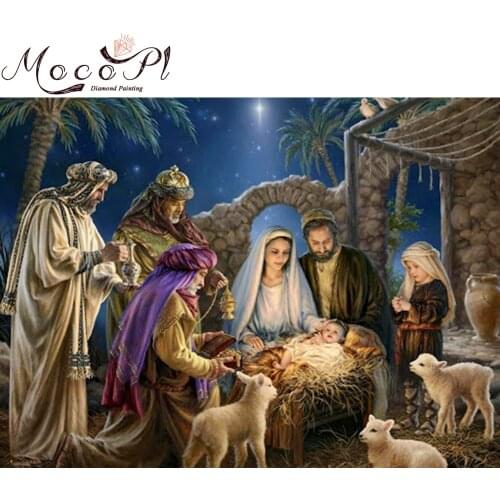 Religious,Newborn,Diamond painting,Full,Diamond Embroidery,Round/Square,Needlework,Mosaic,5D,Crafts,Christmas Gift,Home Decor