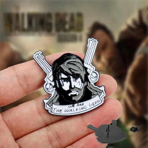 The Walking Dead, Rick Grimes, Brooches for Women Men Lapel Collar pin Enamel Pins backpack clothes bag medal Brooch