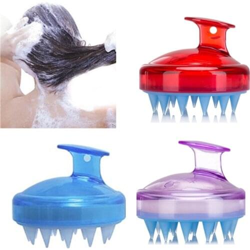 1Pcs Salon Hair Brush Silicone Spa Shampoo Brush Shower Bath Comb Scalp Massage Hairbrush Props Soft Styling Tool cepillo pelo
