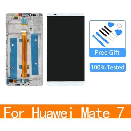 For Huawei Mate 7 LCD Display with Touch Screen Digitizer Replacement For Mate 7 MT7-TL10 LCD With Frame