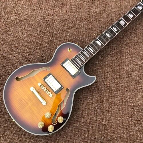 High quality,Rosewood fingerboard, Maple top double F hollow body electric guitar, Free shipping