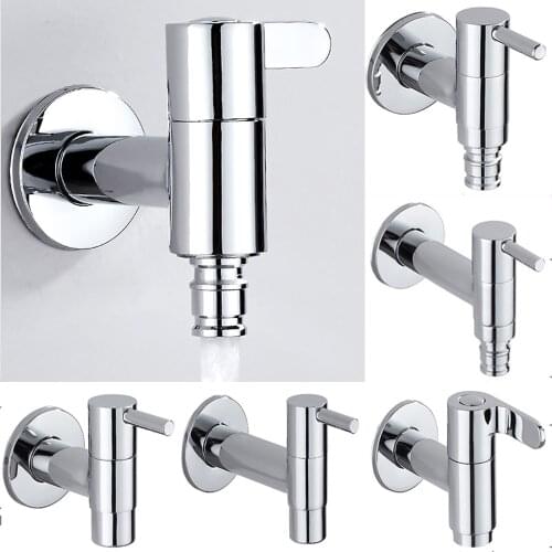 High Quality Solid Brass Washing Machine Faucet Outdoor Garden Faucet 1/2" Inlet with 3/4" Thread Outlet Wall Mount Bibcock