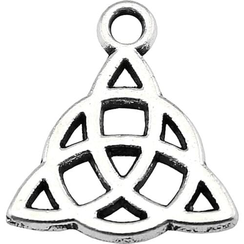 WYSIWYG 20pcs 16x14mm Charm Triquetra Sign Triquetra Amulet Charms For Jewelry Making Triquetra Symbol Charms