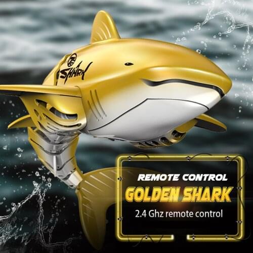 2.4G JY10 Mini RC Shark Remote Control Toy Swim Toy Waterproof Simulation RC Animals RC Boat Electric Racing Boat Spoof Toy Pool