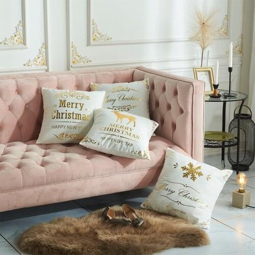 2021 Christmas Bronzing without Core More than Pillow Cover Styles Sofa Cushion Cushion Cover