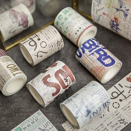 6cm*5m Vintage Newspaper Washi Tape Masking Tape Decorative Diary Scrapbook Planner Stickers Stationery Papeleria School Supplie
