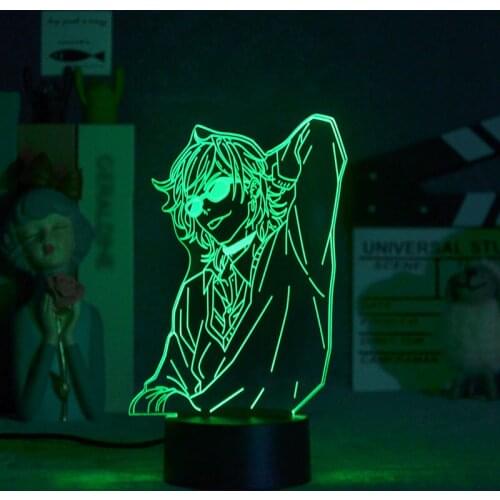 Acrylic 3d Lamp BL Anime Yarichin Bitch Club Yuri Ayato Light for Bed Room Decor Night Light Yarichin Bitch Club Lamp Yuri Ayato