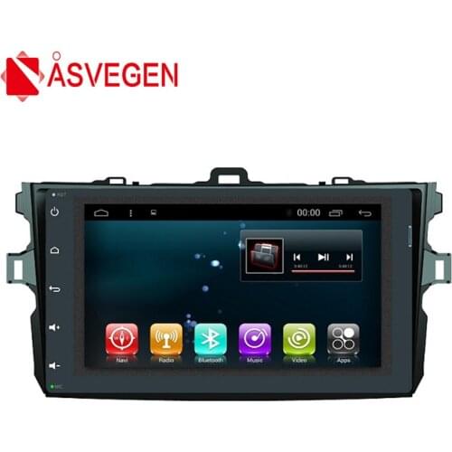 Asvegen 9'' Car Android 7.1 Quad Core Bluetooth Multimedia Center Audio Video Player GPS Navigation For Toyota Corolla 2007