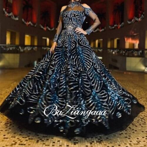 BAZIIINGAAA Luxury Woman Cocktail Dress Beaded Sequins Long Elegant Night Cocktail Party Formal Dresses for Wedding Plus Size