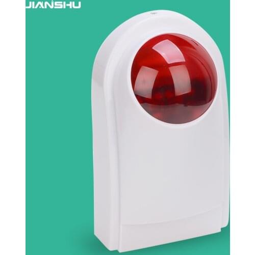 GS-SS02B 433mhz wireless outdoor strobe siren 120dB high volume wireless outdoor indoor flash siren