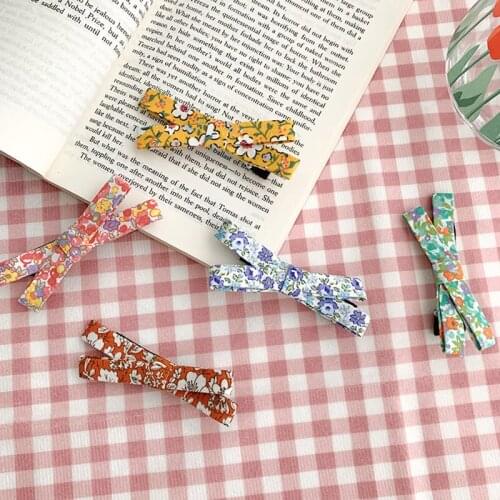 Floral Print Hair Clips For Girls Lovely Hair Accessories Hair Pins Party Show Hair Styling Tools Barrettes Headdress Hair Grips