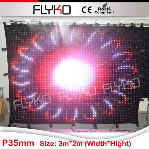 Disco party lighting led curtain wall light/ led curtain for dj booth Flightcase Shipping
