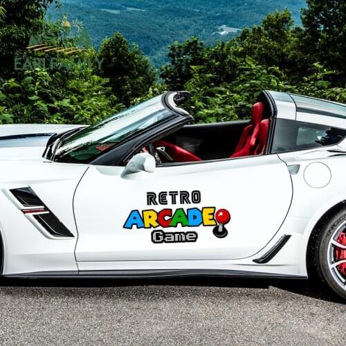 EARLFAMILY 43cm for Retro Arcade Game Waterproof Car Stickers Sunscreen Personality Bumper Car Door Waterproof Camper Decal