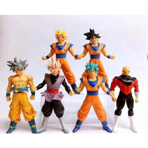 6pcs/Set Dragon Ball PVC Action Figure Saiyan Vegeta IV Son Goku Model Toys 18cm