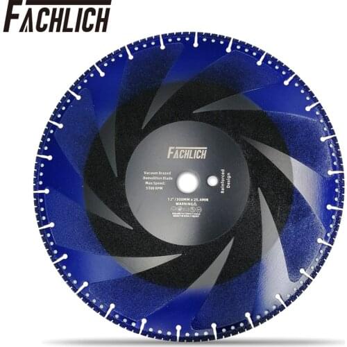 FACHLICH 1pc Diameter 12"/14"/16" Diamond Cut Off Wheels Demolition Cutting Disc Rescue Saw Blades for Metal Cast Iron Marble