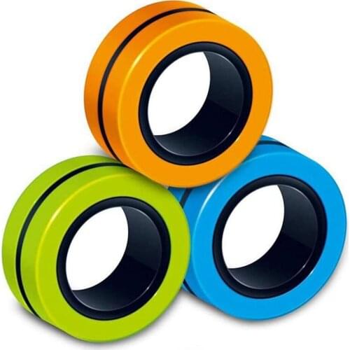 Fidget Spinner Toys Fingers Magnetic Rings Anti Stress Decompression Fidget Roller Toys Gift For Aldult And Children