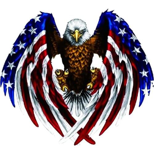 Flag Eagle Car Body Sticker US American Auto Window Bumper Motorcycle Decoration USA Eagle Decal For BMW Honda