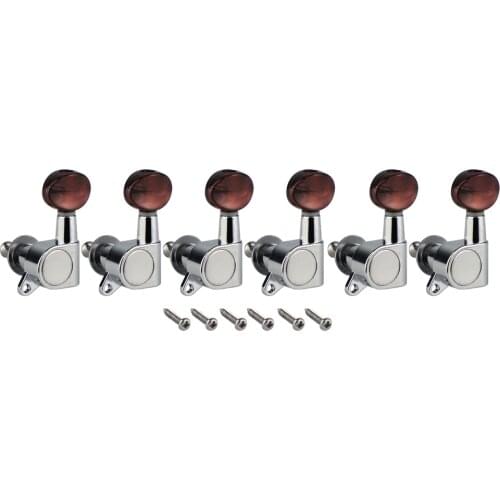 FLEOR 6pcs 6L Machine Heads Tuners Electric Guitar Tuning Pegs Keys for Left Handed Guitar