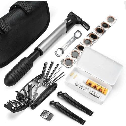 Bicycle repair tool set Portable Socket Multipurpose Wrench Bike Tire Repair Kit 16in1 MultiFunction MTB Repair Tool Set