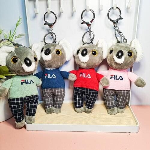 Cool Cute cartoon dressing koala plush doll 18cm pendant creative school bag Car keychain baby bed ornaments kids birthday gift