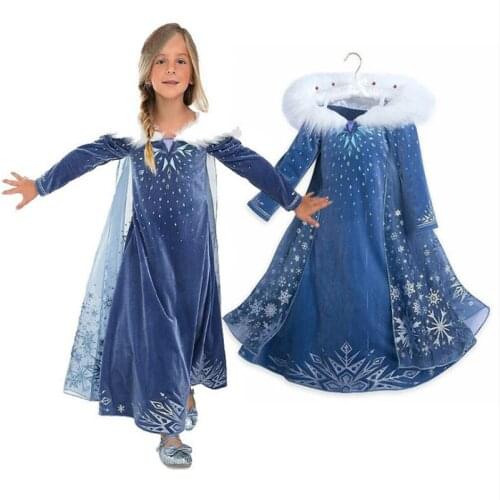 Halloween Princess Dresses Girls Snowflake Costume Fancy Party Princess Cosplay Baby Dresses Children Christmas Birthday Set