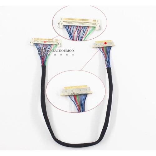 LVDS LCD Panel cable support 30 pin fix connector 6/8 bit lcd screen for DN2800MT D2700MT DH61AG DQ77KB D2500CC PC motherboard