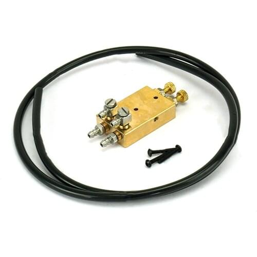 Metal Overflow Valve Double Tubing Relief Valve for 1/14 Hydraulic RC Excavator Dumper Truck DIY Upgrade Parts