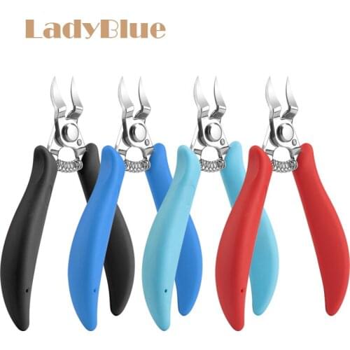 Soft Grip Handle Toe Nail Clippers cuticl Scissor Manicure Clipper Finger& Foot Care Pedicure Paronychia Nippers Nail Art Tool