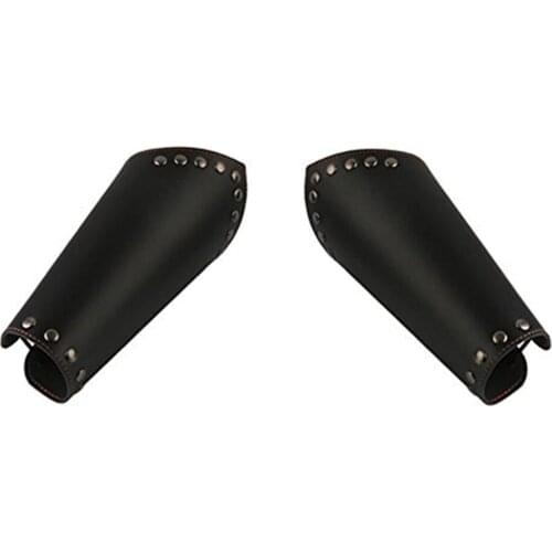 HZMAN Faux Leather Arm Guards - Medieval Cross Bracers - One Size