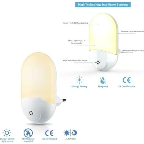 2 -LED Night Light Use motion detector For socket