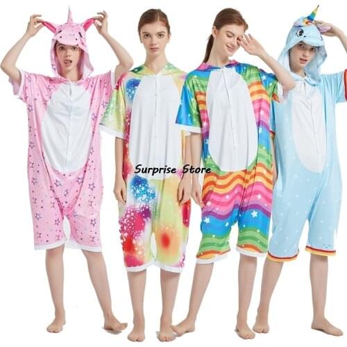 Kigurumi Men Pajamas Panda Sleepwear Kigurumi Cat For Adult Woman Sleepwear Rainbow Unicorn Pijama Onesie Pajama For Women