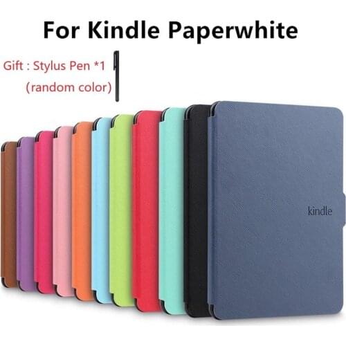 New Ultra Slim Smart Magnetic PU Leather Protective Shell Smart Case Folio Cover For A mazon Kindle Paperwhite 1/2/3 6in DP75SDI