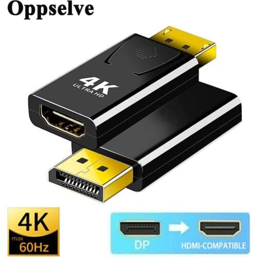 DP To HDMI-Compatible Max 4K/2160P DP Male To HDMI-Compatible Female Adapter Display Port Converter For HDTV PC Laptop Projector