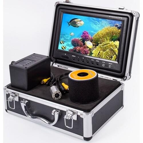 9" TFT LCD Underwater Video Camera Fish Finder Kit DVR Function 12pcs LEDS 1000TVL Underwater Shooting Camera 15m Cable
