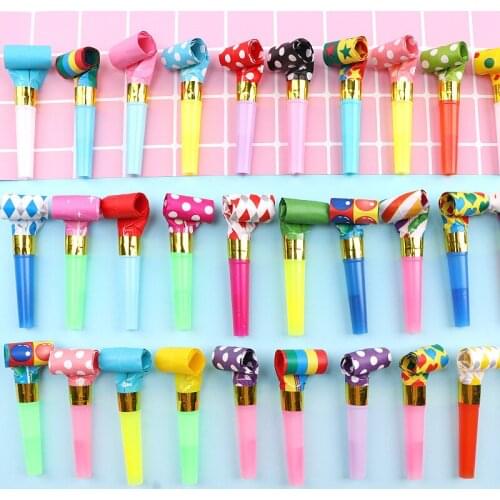 Multi Color Party Cute Blowouts Whistles Childrens Toys Cheering Fan Noise Maker Carnival Birthday Party Supplies Favor
