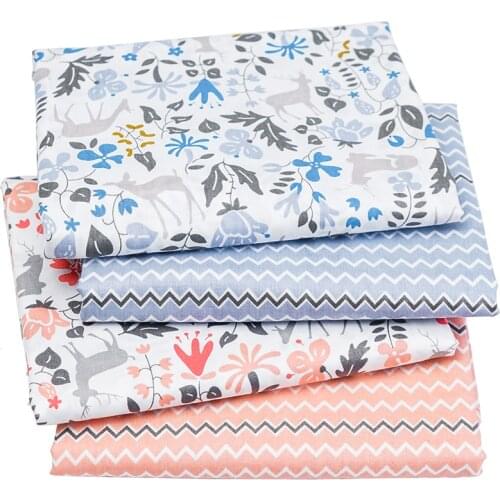 Twill Cotton Patchwork Fabirc For Diy Dolls Deer Printing Fabric For Baby&Child Handmade Materials C517--TJ1016