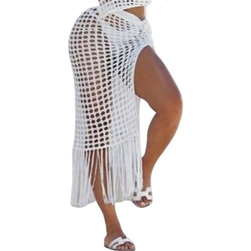 Sexy Womens Fishnet Mesh Swimwear Beach Shorts Skirt Sheer Bikini Cover Up Dress Bathing suit Womens Swimsuit