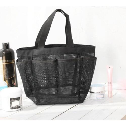 Mesh Beach Bag Storage Case Transparent Travel Toiletries Cosmetics Wash Bags Summer Sand Toys Water Clothes Backpack