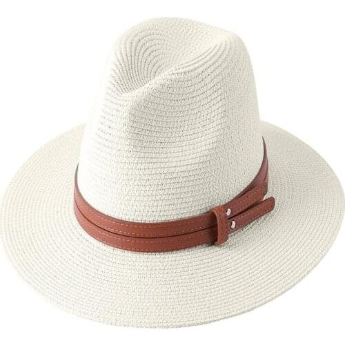 Panama Hat Summer Sun Hats for Women Man Beach Straw Hat for Men UV Protection Cap chapeau femme 2020