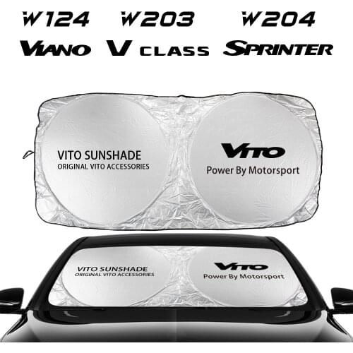 Car Windshield Sun Shade Cover For Mercedes W124 W203 W204 Sprinter VIano Citan Anti UV Sun Visor Protector Auto Accessories