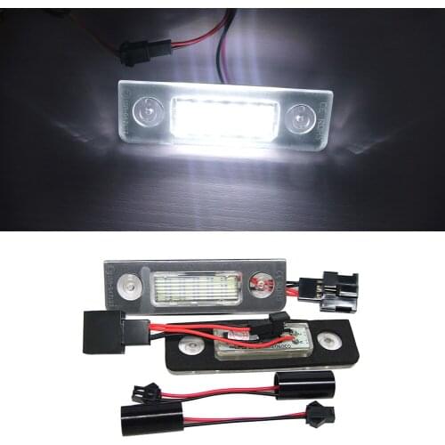 LED CANBUS License Plate Lights Number For VW Skoda Octavia ll Facelift 09-12; Facelifted 2003-2012; Roomster 5J 2006-2010)