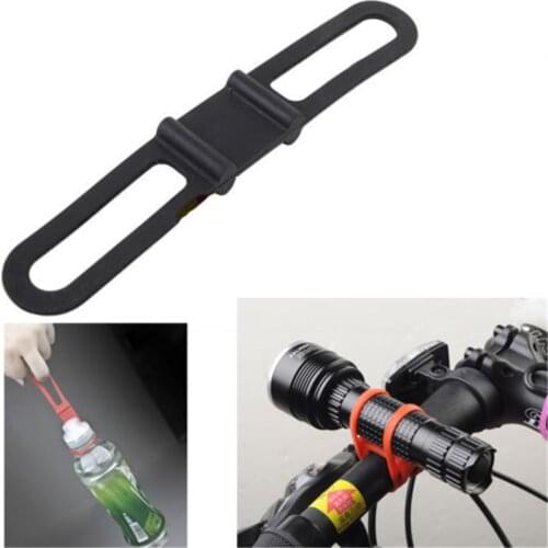 Tie Silicone Cycle Flashlight holder Mount Fix Bicycle Bandage Band Torch Strap Bike Elastic Light Phone Mobile Fastener